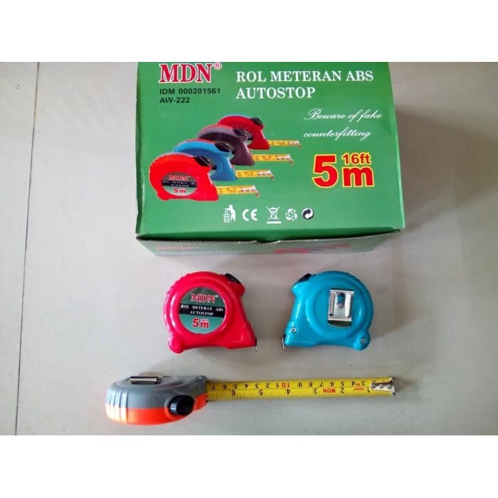 Meteran Auto Stop 5M Model MDN Berkualitas