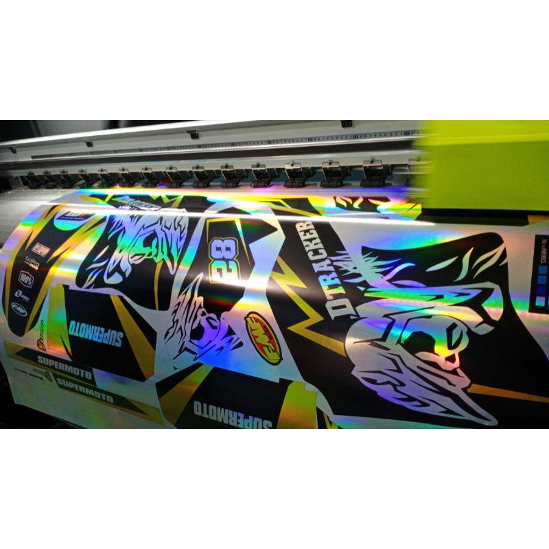 DECAL CRF 150L/KLX/D-TRACKER FULL CROME PELANGI