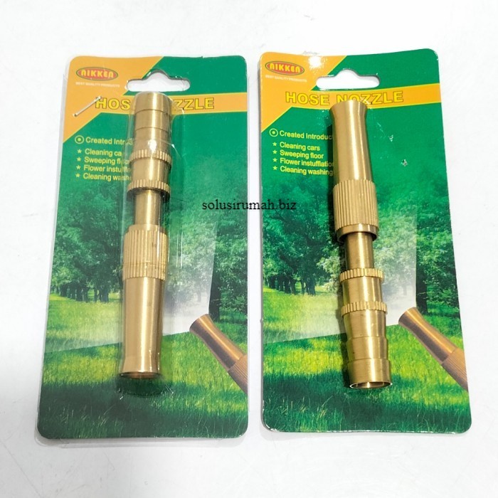 Semprotan air Lurus 1/2&quot; KUNINGAN / Hose Nozzle untuk Selang air 5/8&quot;