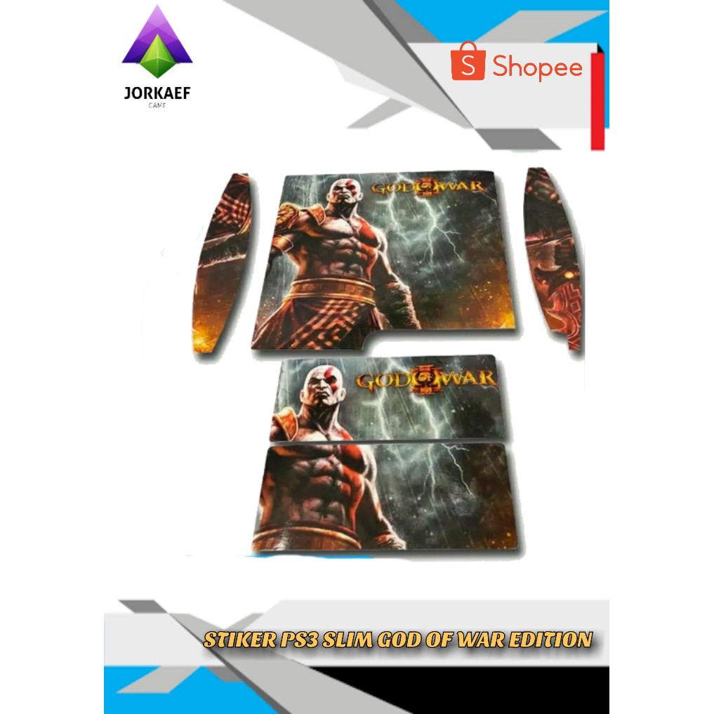 STIKER PS3 SLIM MERK PREMIUM TEKKEN  - GOD OF WAR EDITION PREMIUM