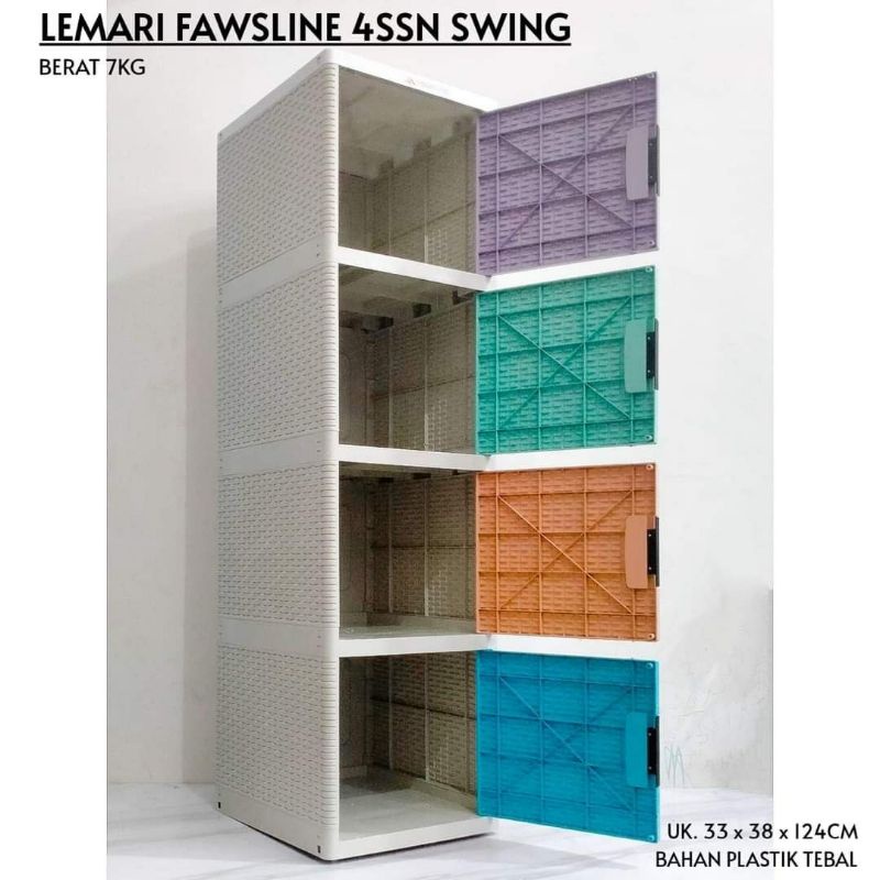 Lemari fawsline Swing 4 susun (Ade)