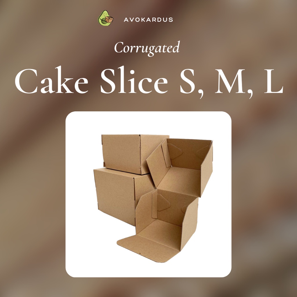 Cake Slice Box Dus Corrugated Kue Potong