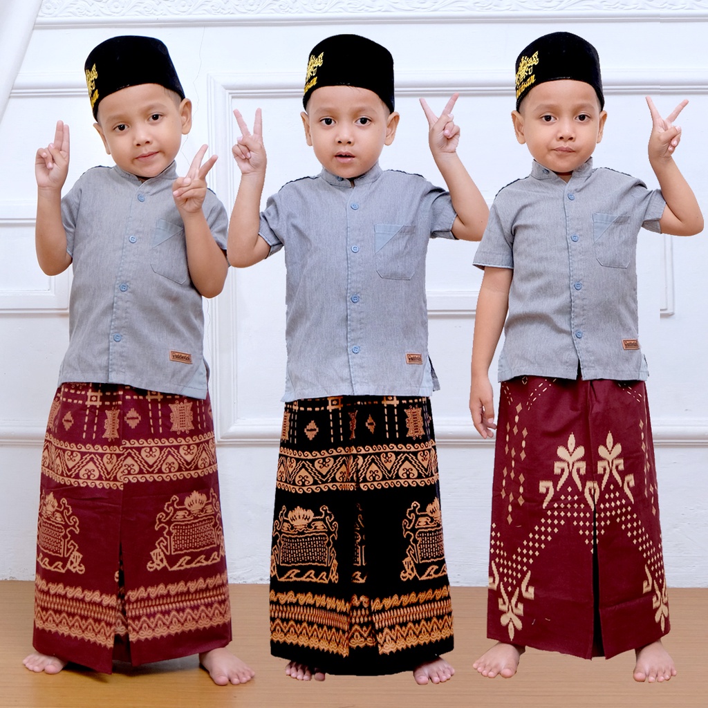 Sarung Anak Modern Motiv Terbaru Untuk Usia 2-10 Sarung Batik anak Model Rok Praktis Bahan Katun Lembut Adem Di Pakai