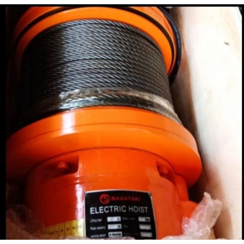 WINCH ELECTRIC WIRE RUPE (2 ton x 100 meter ) Electric Hoist NAGASAKI