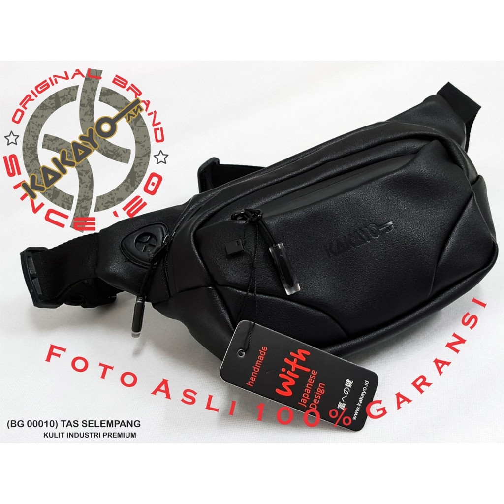 Kakayo/Tas Selempang Pria/Waist Bag Premium/Kulit Industri/Waterproof