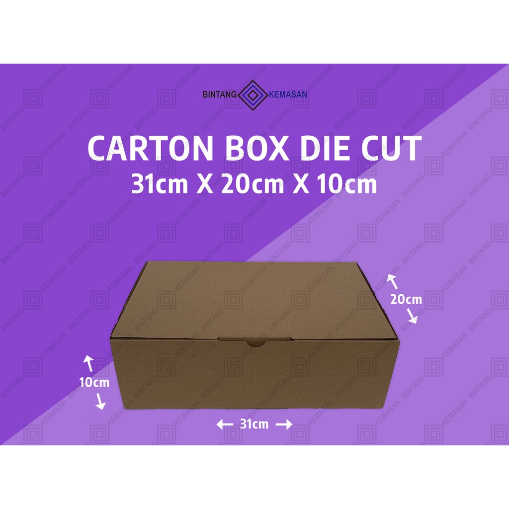 

Kardus Karton Packing Diecut Single Wall 31x20x10cm Dus Packing
