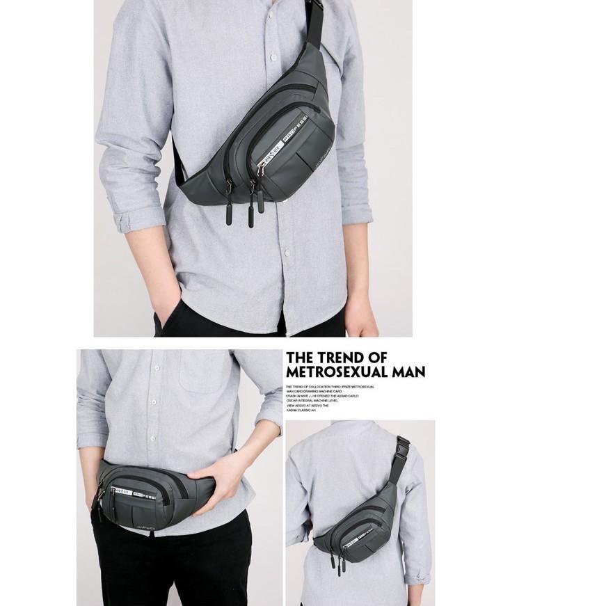 Tas Selempang Waist Bag Pinggang Pria Laki Cowo Cowok Impor Anti Air Mirip Jinpaidi Hongyunda 601