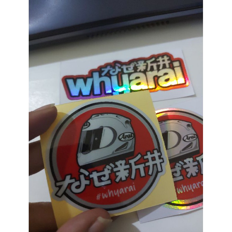 STICKER WHYARAI STIKER WHY ARAI HELM PRINCUTT