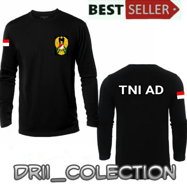 KAOS TNI AD/BAJU KAOS TNI AD TANGAN PANJANG