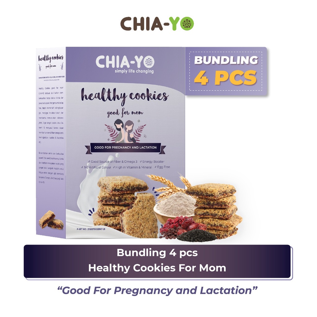 

Chiayo 4 pack Healthy Cookies for Mom (Good for Pregnancy & Lactation)