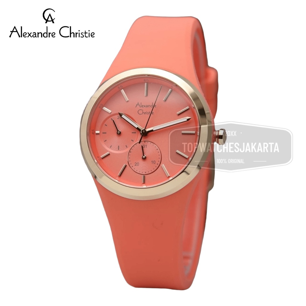 Alexandre Christie AC2663 Jam Tangan Wanita AC 2663 ORANGE GOLD