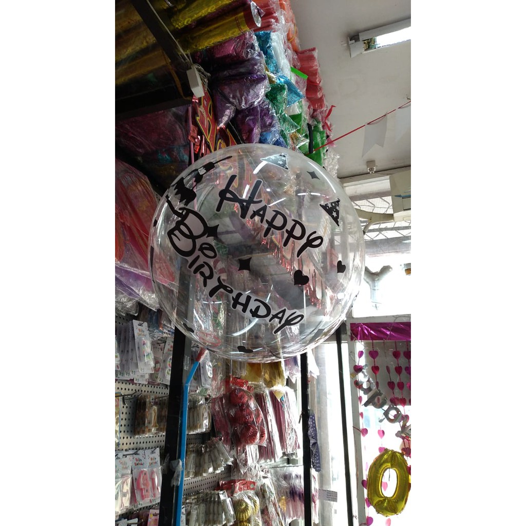 Balon PVC happy birthday / Stiker Happy Brithday /Balon Bening