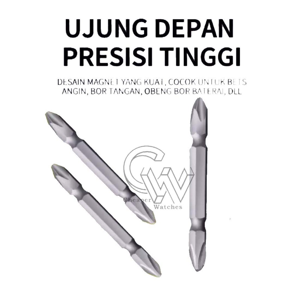 Cheaper-10pcs-Mata Obeng Angin Screw Driver Bit Mata Bor Magnet Obeng Plus Obeng Gysum isi 1pack