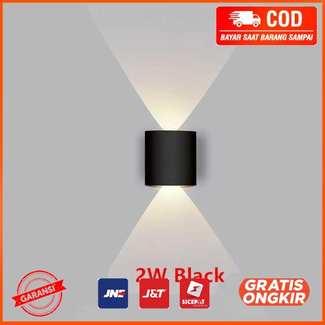 Lampu Hias Dinding LED Aluminium 2W 2 LED Warm White RL-B15-2