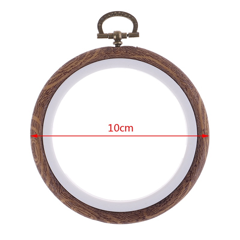 Ring Hoop Bordir Cross Stitch Bahan Plastik Ukuran 10cm