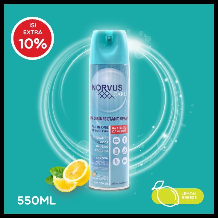 NORVUS CARE AIR DISINFECTANT SPRAY 550ML (LEMON)