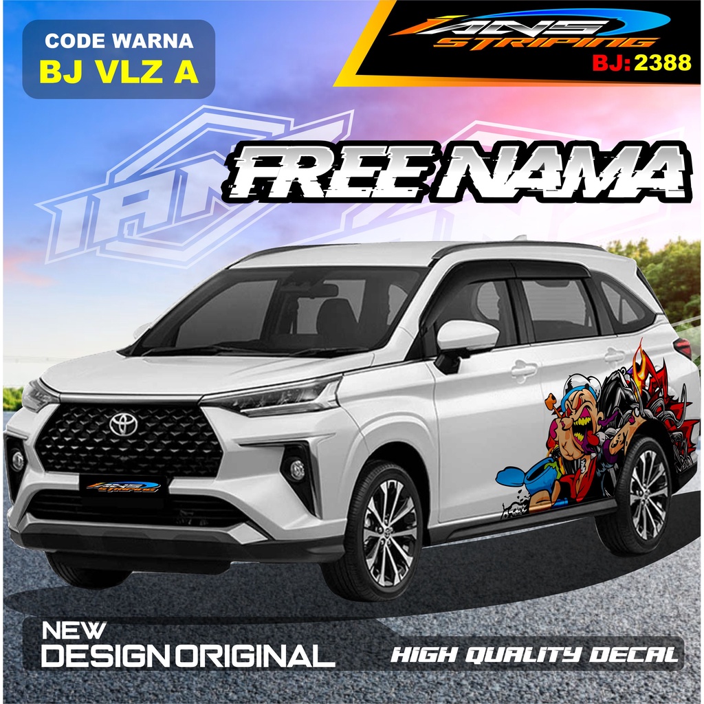 STICKER DECAL MOBIL AVANZA VELOZ / VARIASI STIKER MOBIL XENIA REBORN / STICKER DECAL MOBIL PAJERO / STIKER MOBIL