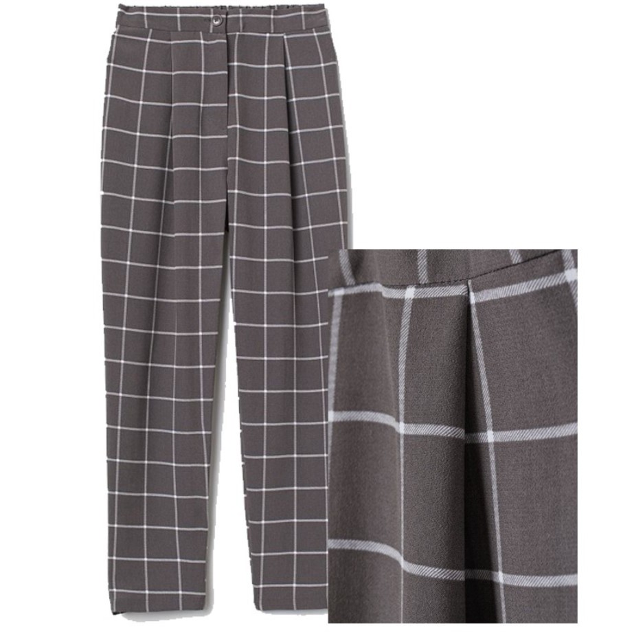 RubyFlame Tartan Pants H&M  Wide Trouser Trendy Chic Fashionable
