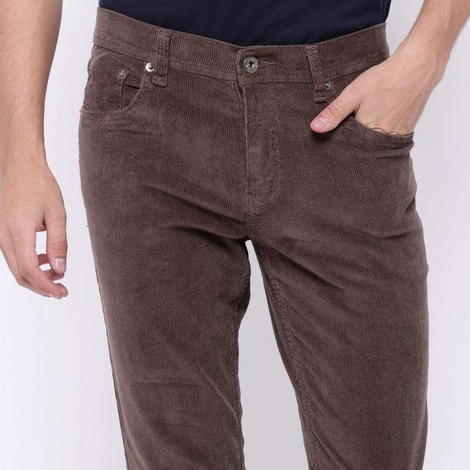 Edwin Celana Jeans 305-Cdr-Brown Reguler Fit Pria Panjang Coklat - Cokelat Muda, 28