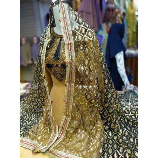 Dupatta Mewah Selendang India Pesta