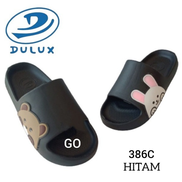 gos DULUX 386C Sandal Selop Anak Sandal Slide Motif Kelinci Beruang Ukuran 30-35