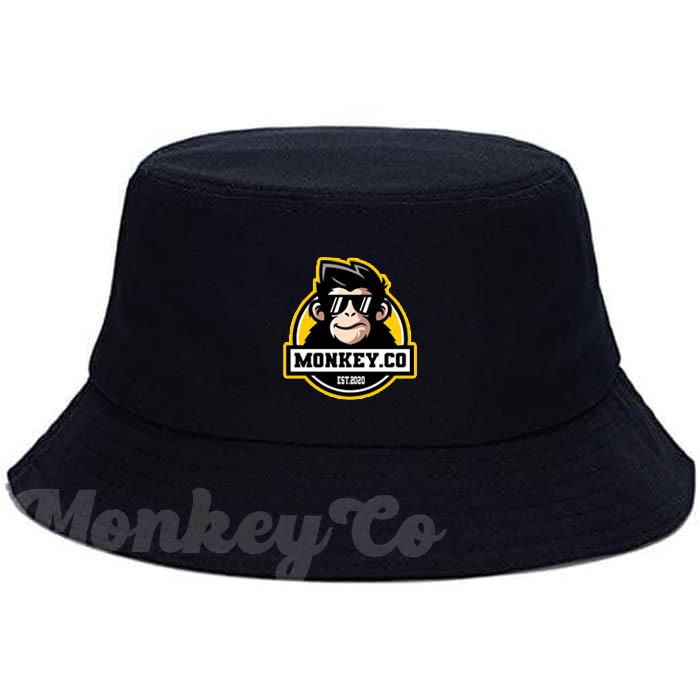 Topi Bucket / Bucket Hat Logo Monkey