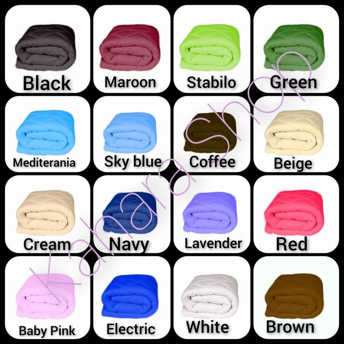 Bed Cover Saja Comforter Single Katun Polos Selimut Tanpa Sprei