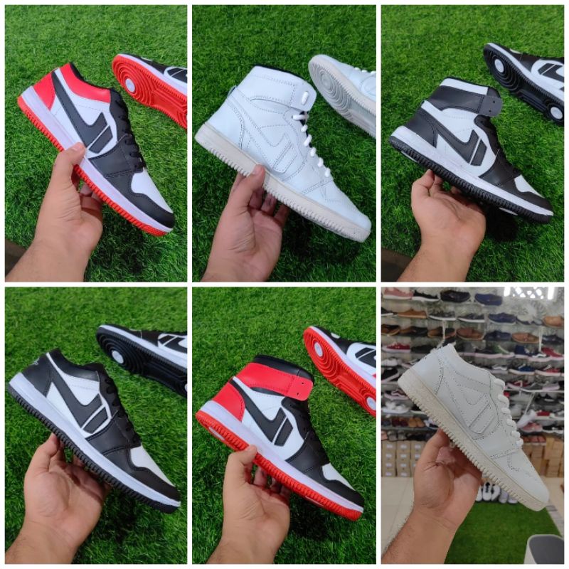 Air Jordan sepatu pria wanita sneakers fashion sekolah kerja santai putih merah hitam