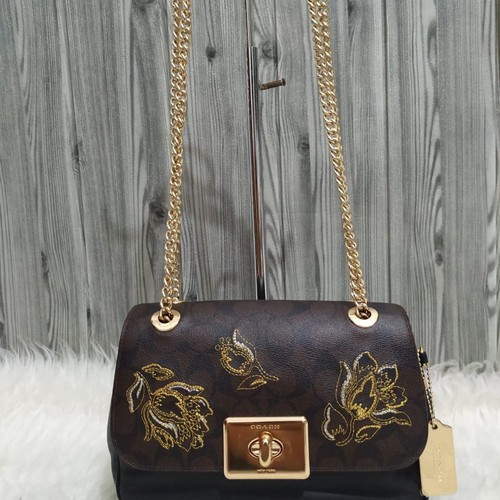 COACH f76709 Cassidy Crossbody Sign Brown / Mahogany Multi