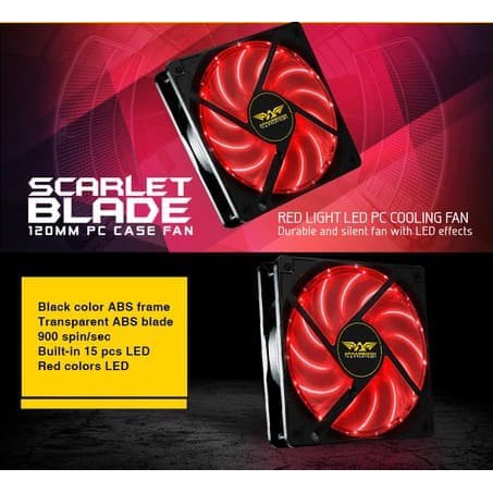 Coolerfan PowerLogic Scarlet Blade 12CM Red Fan