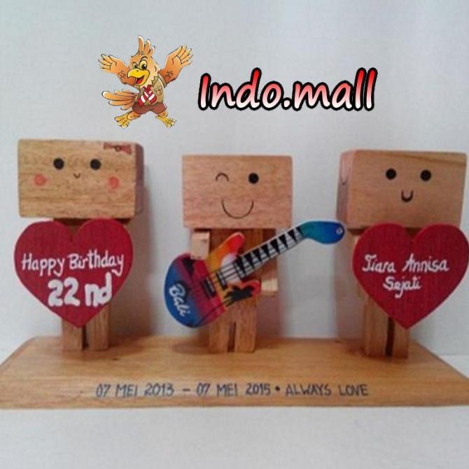 

BONEKA KAYU DANBO KADO VALENTINE COUPLE ANNIVERSARY BIRTHDAY ROMANTIS DG654EAFVD