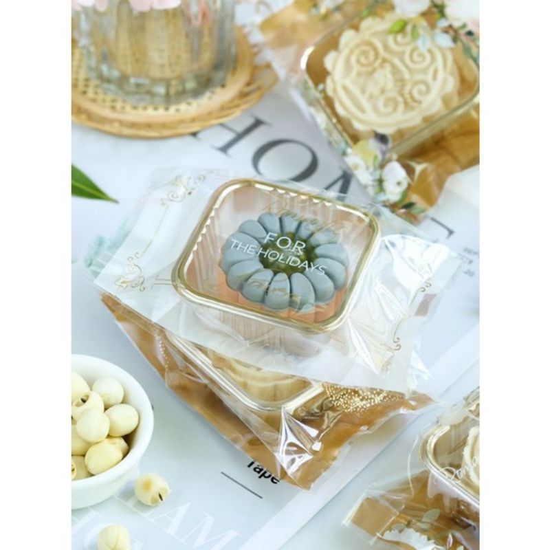 PLASTIK MOONCAKE 50-80 GRAM 100pcs PLASTIK SEALER KUE BULAN MOTIF CUTE  TERBARU