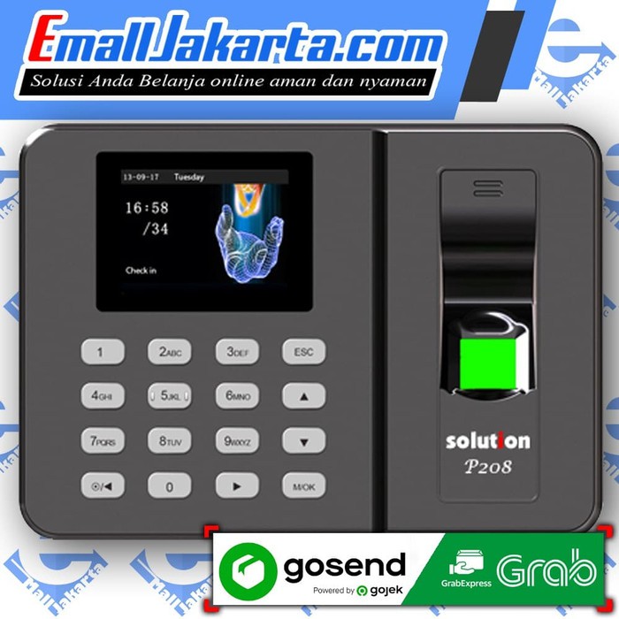 Mesin absensi Sidik jari  Solution P208 FingerPrint - Finger Print