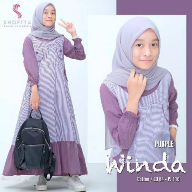 PROMO RAMADHAN - Ns FC REMAJA WINDA DRESS BY SHOPIYA||Ping maron biru