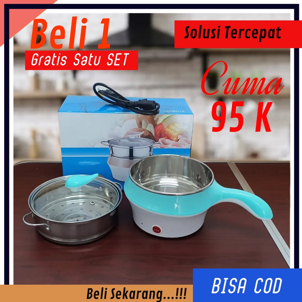 Panci Listrik Alat Dapur Serbaguna Panci Elektrik Perlengkapan Dapur Multifungsi Panci Set Anti Leng