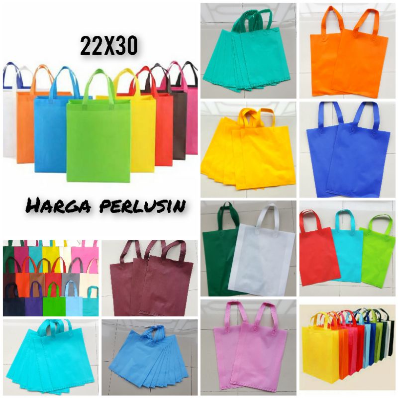 

tas spon Bond tenteng ukuran 22x 30. isi 12 pcs