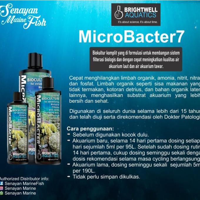 PERAWATAN IKAN BRIGHTWELL (BW) - MICROBACTER7 (MB7) - 500ML SALE
