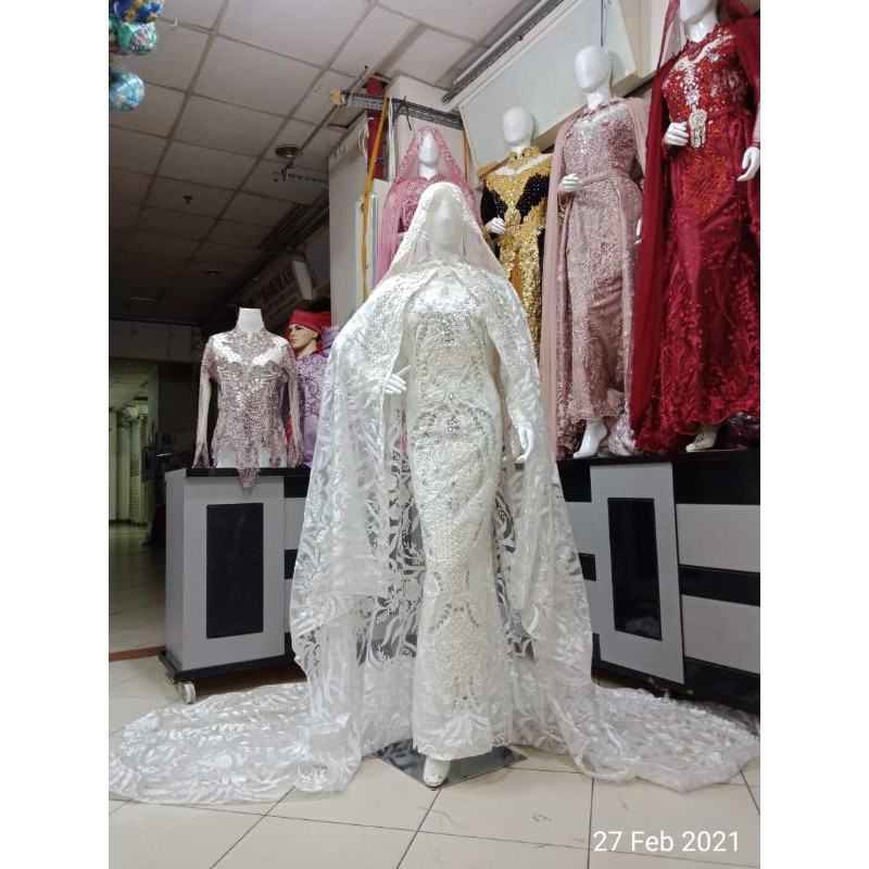 SALE..  GAUN SLIM BEREKOR | GAUN PENGANTIN/GAUN MURAH/GAUN PROMO