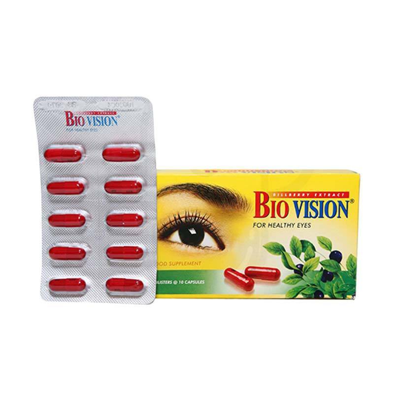 BIO VISION CAP 10S/VITAMIN UNTUK MATA/MEMELIHARA KESEHATAN MATA/MENGANDUNG EKSTRAK BILLBERY