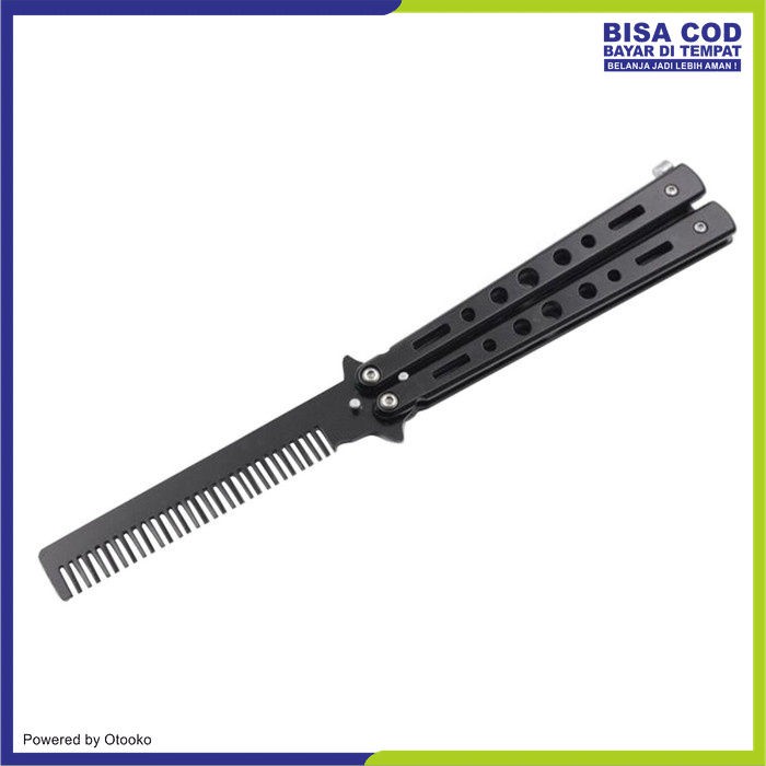 Sisir Besi Lipat Butterfly Knife Training Balisong Trick Benchmade