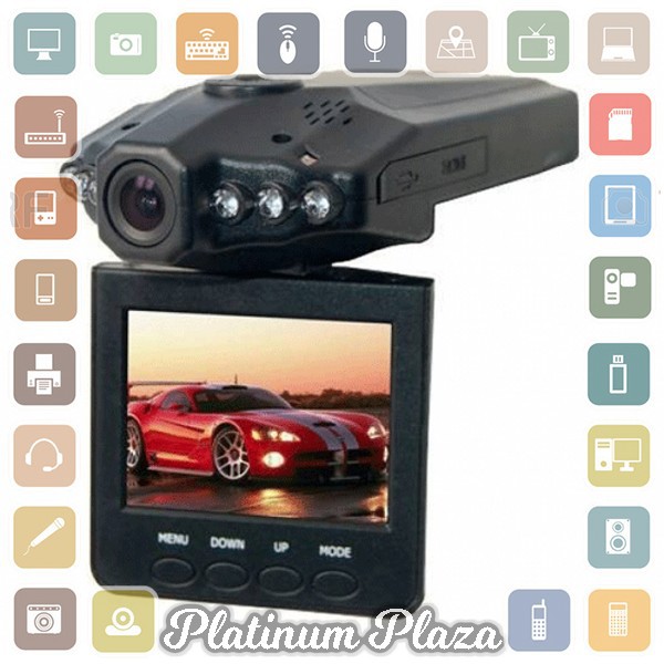 Car Recorder 6 IR LED 2.5 Inch TFT Color LCD HD Car DVR Camera - PD-198 - Black`606528-