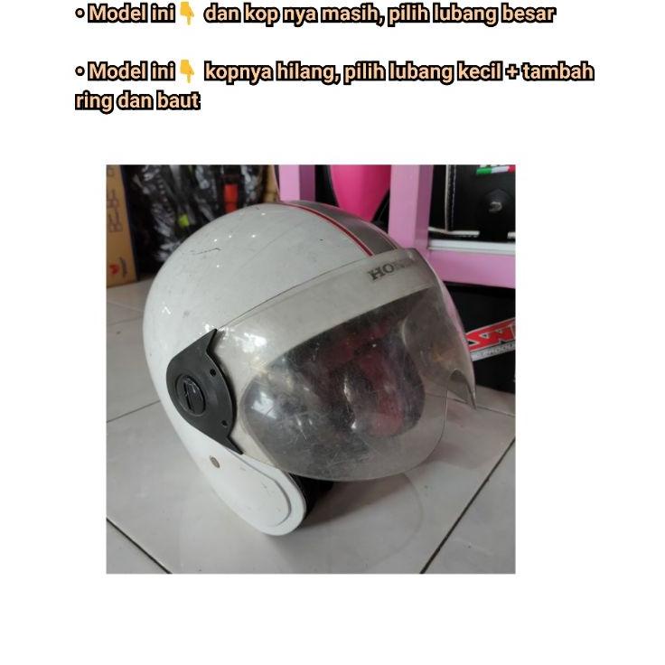 ホ Kaca Helm Scoopy Lubang Kecil  Baut Ring Visor Akrilik Berkualitas