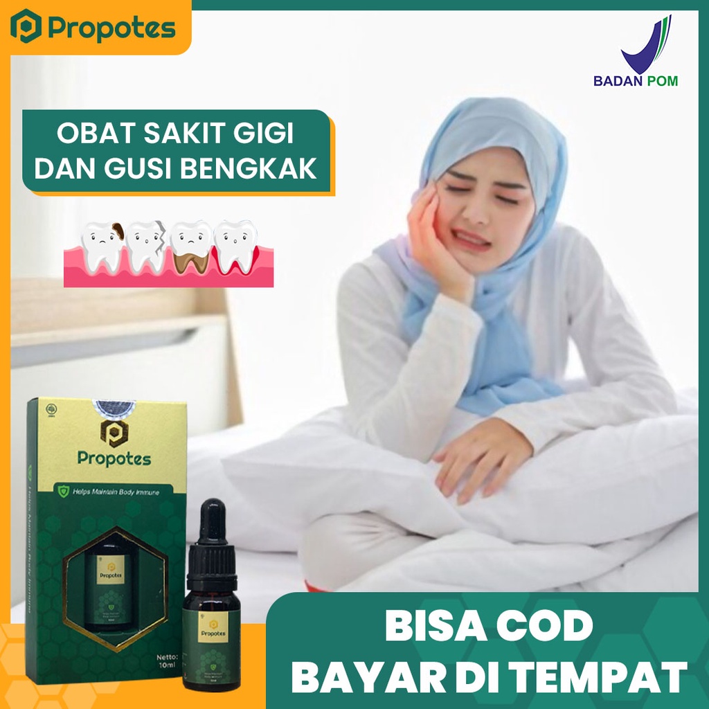 Propolis Obat Sakit Gigi Berlubang &amp; Gusi Bengkak - Obat Perontok Karang Gigi Ampuh - PROPOTES 10ml