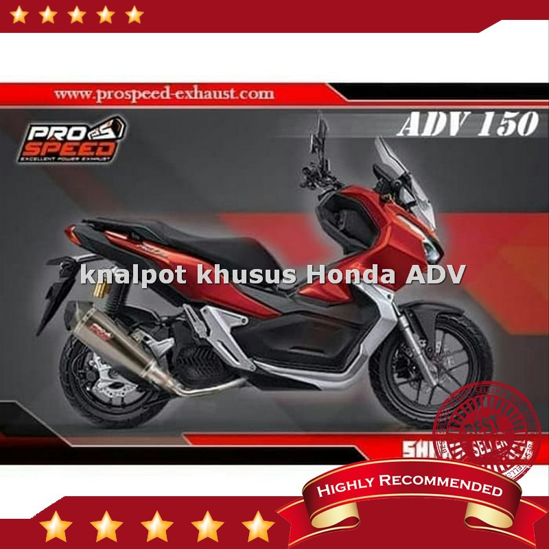 Harga Knalpot Prospeed Shark Black Honda ADV 150 Fullsystem