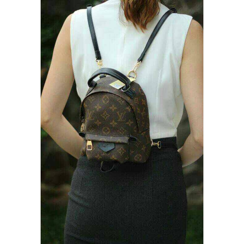 Tas Ransel Import Murah Wanita Lv Palm Spring Mini Semi Premium