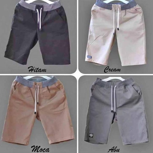 CELANA PENDEK PRIA CHINO POLOS RIB SURFING STREET/MELLAR TERMURAH BAHAN KATUN DRILL ALL SIZE GMK