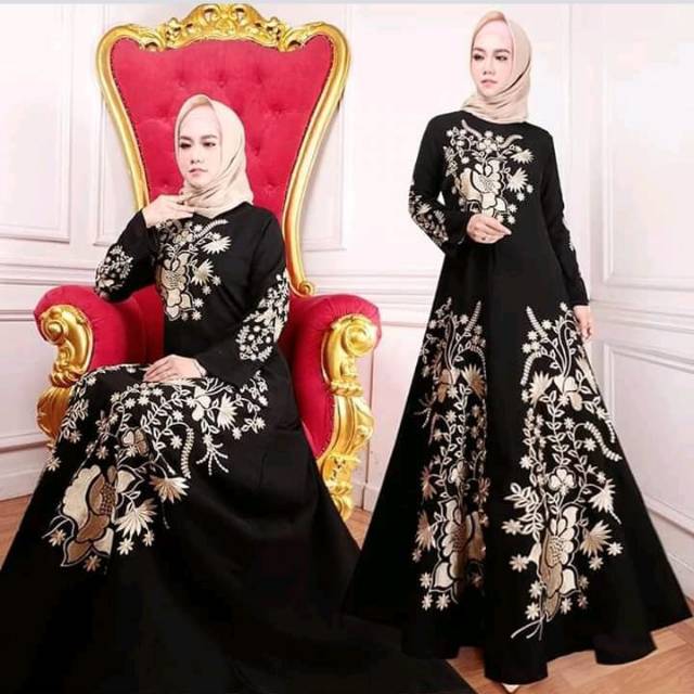 Abaya bordir komputer indah