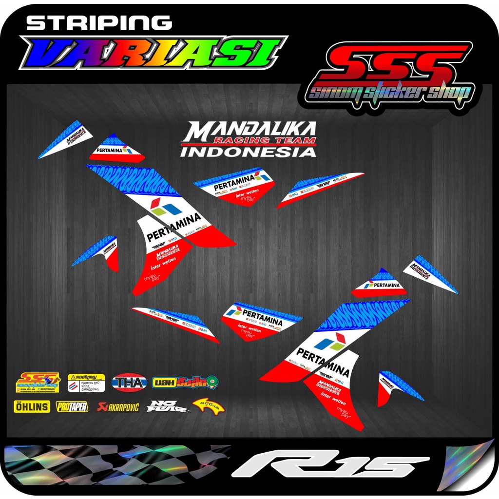 Decal Stiker Striping Yamaha R15 V2 Mandalika