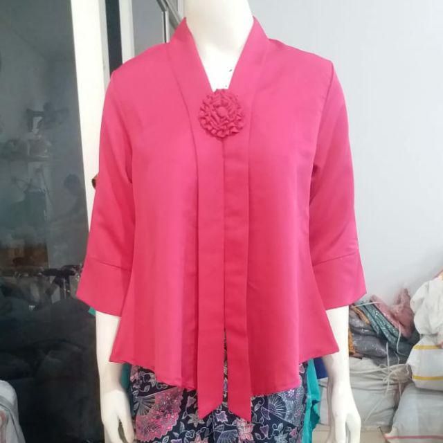 (M92/100) Kebaya floy kutubaru encim kartini termurah busui STD-JUMBO KeroncongBusana-Pink Fanta