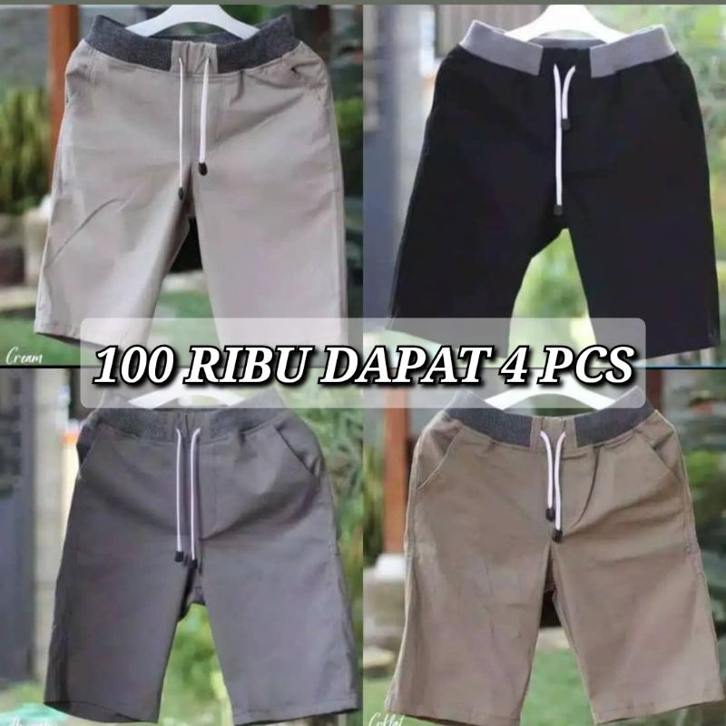 [BISA COD] 100 RIBU DAPAT 4 PCS / CELANA PRIA DEWASA / CELANA PRIA / CELANA CHINO / CELANA PENDEK / 